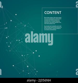 Abstract molecular science connection and technology graphic design Stock Vector