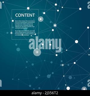 Abstract molecular background for medical research and biotechnology report Stock Vector