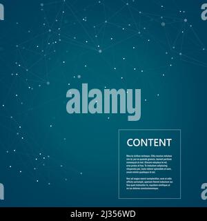 Molecules with connected dots and lines Stock Vector