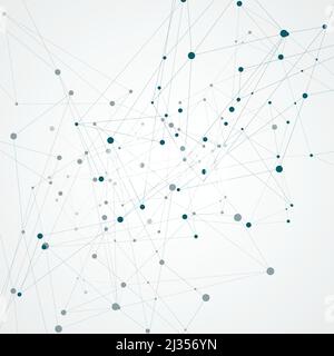Abstract polygonal with connecting dots and lines Stock Vector