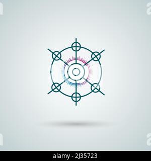 Molecule and atom vector icon Stock Vector