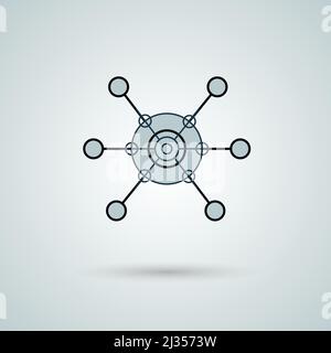 Molecule and atom vector icon Stock Vector