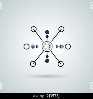 Molecule and atom vector icon Stock Vector