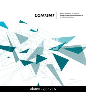 Vector abstract geometric background and techno style triangle pattern Stock Vector