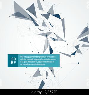 Network mesh polygonal background Stock Vector