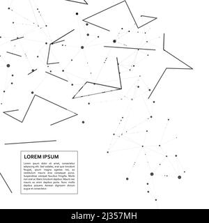 Abstract polygonal technology background with connected dots and lines Stock Vector