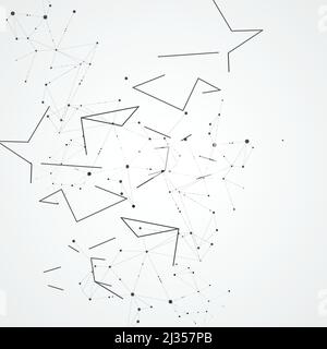Modern vector design with connected dots and lines elements Stock Vector