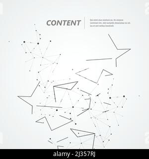 Abstract polygonal technology background with connected dots and lines Stock Vector