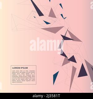 Network mesh polygonal background Stock Vector