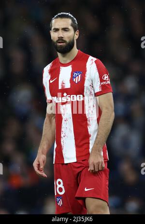 Manchester, England, 5th April 2022.   Felipe of Athletico Madrid during the UEFA Champions League match at the Etihad Stadium, Manchester. Picture credit should read: Darren Staples / Sportimage Stock Photo