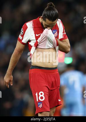 Manchester, England, 5th April 2022.   Felipe of Athletico Madrid during the UEFA Champions League match at the Etihad Stadium, Manchester. Picture credit should read: Darren Staples / Sportimage Stock Photo