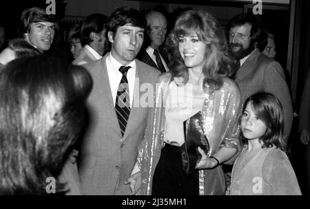 Jane Fonda with Tom Hayden at the premiere for the movie The China Syndrome in Hollywood, Ca. 1979 Stock Photo