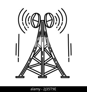 Internet Service Provider Part of Computer and Operating System Hand Drawn Icon Set Vector. Stock Vector