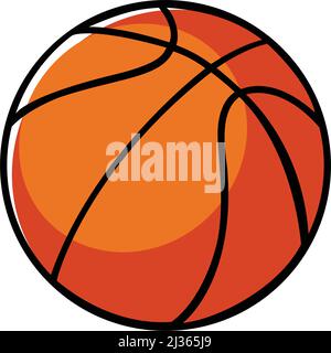 Doodle illustration of a basket ball Stock Vector