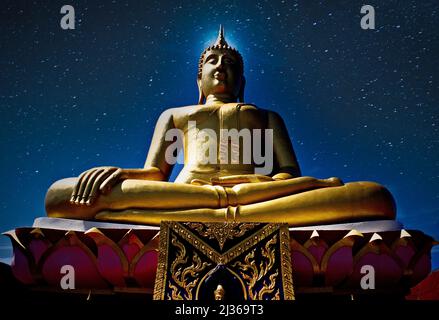 Thailand Koh Samui the great Buddha Statue - Big Buddha Temple (Wat Phra Yai) Stock Photo