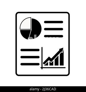 Report icon in trendy flat style. Audit Analysis Planning symbol for your web site design, logo, app Stock Vector