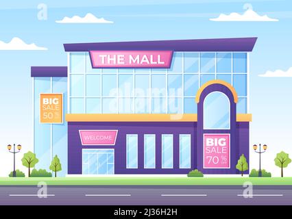 shopping mall building clipart