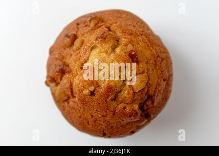 walnut muffins on a white background Stock Photo