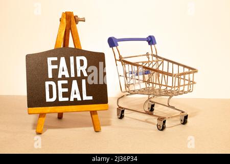 fair trade word written on wood block. fair trade text on wooden table for your desing, concept Stock Photo