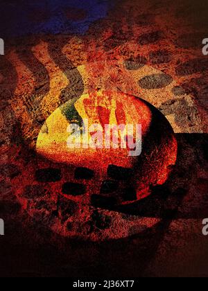 Oval circle abstract art Stock Photo