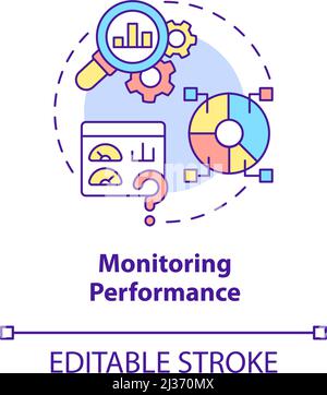 performance measurement business process color icon vector illustration ...