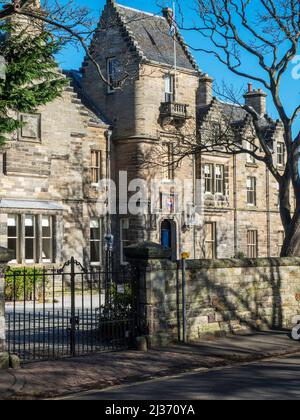 University of St Andrews buildings along The Scores in St Andrews Fife Scotland Stock Photo