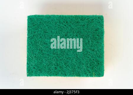 Dishwashing sponge isolated on white background, dish sponge Stock Photo