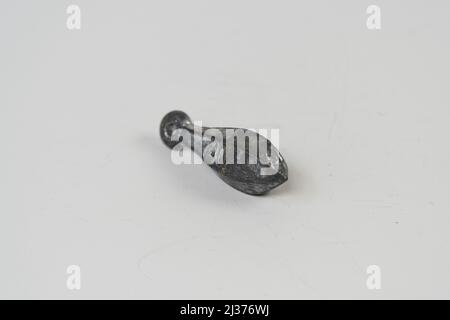Split shot lead weights for fishing, sinkers. Macro, isolated on white  background Stock Photo - Alamy