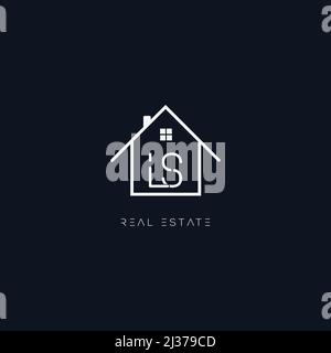 Logo design of LS in vector for construction, home, real estate, building, property. Stock Vector