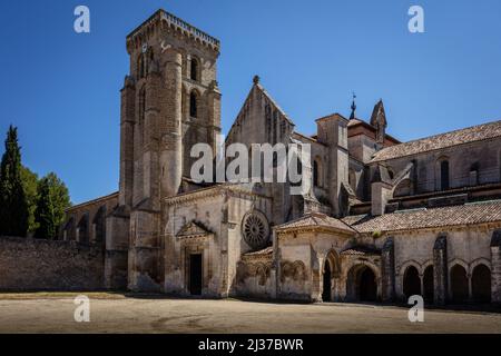 Monastery of Santa Maria la Real de las Huelgas, a Romanesque monastery in Burgos. Spain. Stock Photo