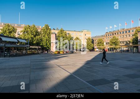 Gavle, Gavleborg County - Sweden - 07 31 2019 Streets Of Old Town In ...