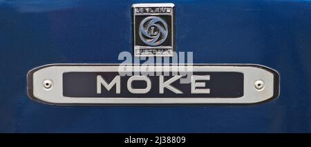 Mini Moke - Leyland Australia badge Stock Photo