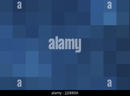 Background from dark blue squares. Blue geometric texture. Vector pattern of square dark blue pixels. A backing of mosaic squares for branding Stock Vector