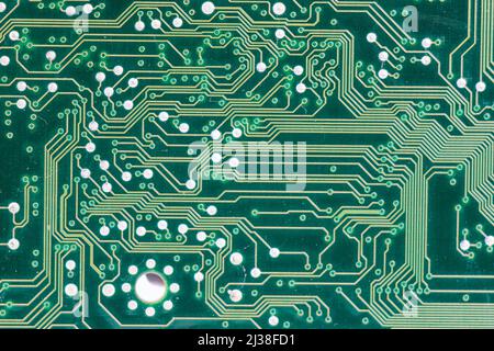Electronic motherboard, isometric processor microchip Stock Photo