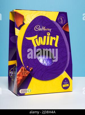 Cadburys chocolate easter egg in card box Stock Photo