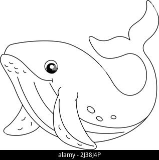 Humpback Whale Coloring Page for Kids Stock Vector Image & Art - Alamy