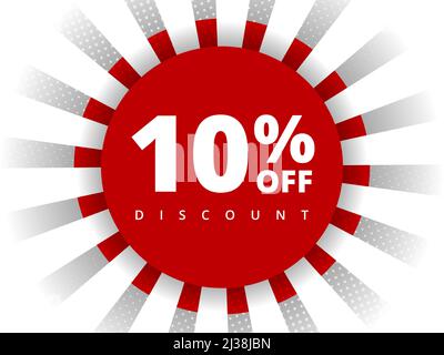 10 percent off discount special offer sale 10 percent off sale discount offer vector modern promotion banner ten percent discount in red circle 2j38jbn