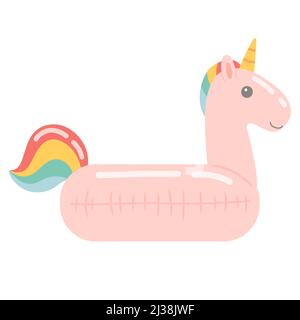 Summer rubber ring in flat design, vector Stock Vector