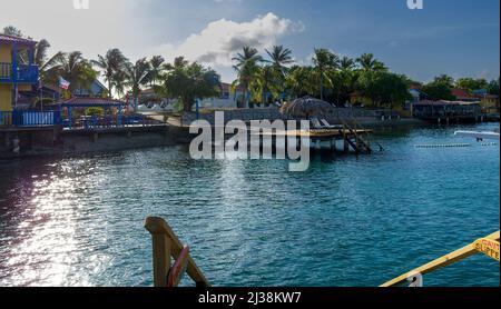 KRALENDIJK BONAIRE - OCTOBER 7, 2013: Divi Flamingo Resort Stock Photo