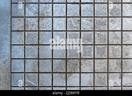 Metallic surface with squares texture background Stock Photo