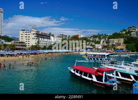 Acapulco; Mexico;  Caleta Beach in Old Acapulco Stock Photo