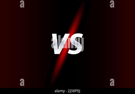 VS Vector Letters Illustration Competition Template Background Stock Vector