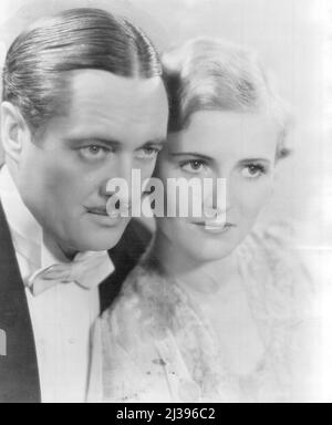 Edmond Lowe and Lois Moran in Transatlantic, Fox picture. January 12, 1932. Stock Photo