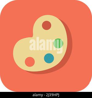 Abstract button palette icon on white background - Vector illustration Stock Vector