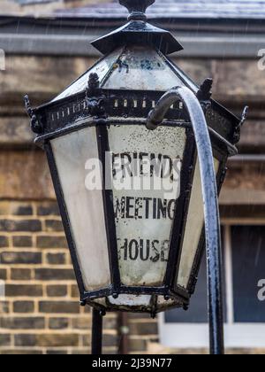 Quaker Friends Meeting House Lantern outside the Quaker Friends Meeting House on Upper Goat Lane Norwich UK. Stock Photo