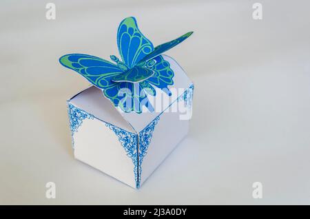Butterfly Favor Box for ID 2D7KA21 Template Stock Photo