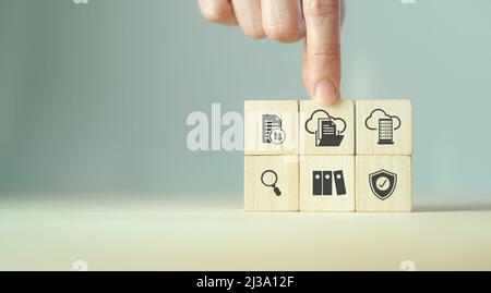 Document Management System Dms used to receive, track, manage and store documents and reduce paper. Most are capable of keeping a record of the variou Stock Photo