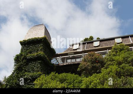 New Zealand, Wellington - January 11 2020: exterior view of The Treehouse visitor center in Botanic Garden on January 11 2020 in Wellington, New Zeala Stock Photo