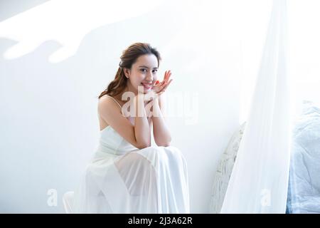 Creative pictures, gorgeous clothes and makeup exquisite fashion female models - stock photo Stock Photo