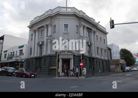 New Zealand, Wellington - January 11 2020: the view of The National Bank of New Zealand building exterior on January 11 2020 in Wellington, New Zealan Stock Photo